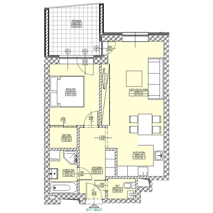 Bytový dom - Gaštan - 5. poschodie - Byt B503